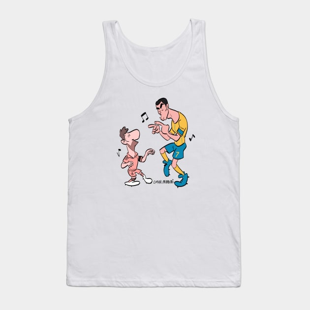 Messi and Cristiano Ronaldo last dance Tank Top by Momani